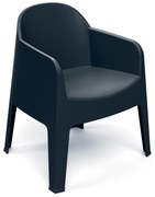 Krzesło ogrodowe z podłokietnikiem Milane Carbon FERNE