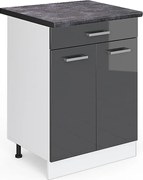 Szafka dolna do kuchni antracyt wysoki połysk 60x60x81.6 r-line