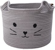 Koszyk pleciony Koszyk na zabawki szary KITTY 025x035 inny