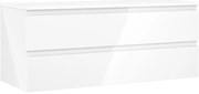 Mexen Orio szafka łazienkowa podumywalkowa 120 cm z blatem, 2 szuflady, biała połysk - 91A10-12047-2-BFFC00