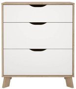 Biało-naturalna komoda w dekorze dębu 79x92x40 cm Ikast – Tvilum
