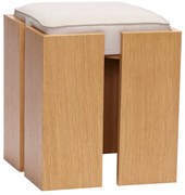 Naturalny stołek Forma – Hübsch
