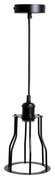 Żyrandol na lince 1xE27/60W/230V śr. 15 cm czarny