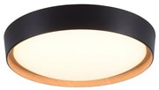 Rustykalna lampa sufitowa czarna z wbudowanym LED z 3-stopniowym ściemniaczem - Jure Rustykalny / Vintage Oswietlenie wewnetrzne