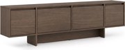 Szafka RTV czterodrzwiowa Zolia 180 cm na cokole - orzech elegant