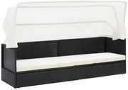 Czarna sofa ogrodowa z zadaszeniem W0-C45