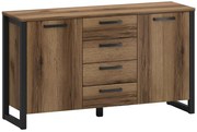 Komoda z 4 szufladami i szafkami E9-G04