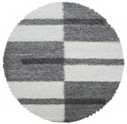 Dywan shaggy Gala szaro-kremowy 80 cm x 80 cm koło