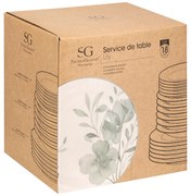 Porcelanowa zastawa dla 6 osób LILY, 18 elementów