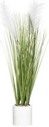 Sztuczna trawa ozdobna w cementowej doniczce, wys. 70 cm