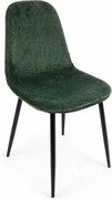 Zestaw 4 krzeseł z ciemnozielonego aksamitu - IRELIA