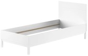 Białe łóżko dziecięce z litego drewna sosnowego bez stelaża 90x200 cm Eva – Vipack