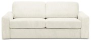 Beżowa sztruksowa rozkładana sofa 195 cm Nona – Makamii
