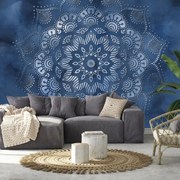 Fototapeta - Niebieska mandala (196x136 cm)