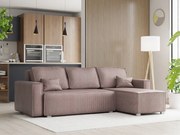 Rozkładana narożna sofa SMART COSARO różowa, dwustronna + 2 poduszki GRATIS