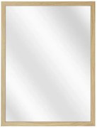 Drewniane lustro ścienne prostokątne naturalny dąb N9-L78