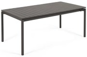 Czarny aluminiowy stół ogrodowy Kave Home Zaltana, 180x100 cm