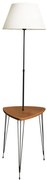 Biało-naturalna lampa stojąca z tekstylnym kloszem (wysokość 147 cm) – Opviq lights