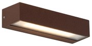 Zewnetrzna Industrialna lampa ścienna rdzawo-brązowa z LED IP65 - Steph Nowoczesny Oswietlenie zewnetrzne
