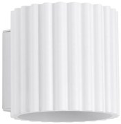 Biały kinkiet ryflowany W2-P51