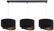 Czarna potrójna lampa wisząca nad stół glamour - 5X S500 N5-W31
