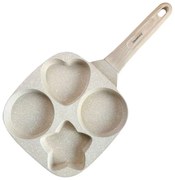 Kremowa Aluminiowa Patelnia Do Jajek Z Powłoką Marmurkową A9-B56