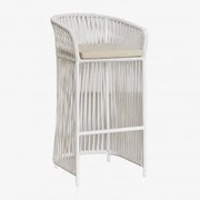 Zestaw 2 Wysokich Stołków Ogrodowych Sophie Gardenia Biel & ↑75 Cm - Sklum