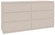Komoda BASIC 6 szuflad – Kaszmir | 140x75x40 cm