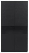 Czarna szafka modułowa z litego drewna sosnowego 110x210 cm Finca – WOOOD