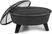Blumfeldt Nolana 71cm Niskie Palenisko z grillem Czarny