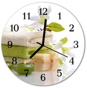 Zegar szklany okrągły Mydło do spa