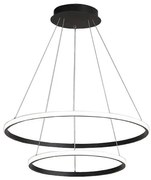 Lampa nowoczesna LED wisząca sufitowa pierścienie AT59-2KSL-Black