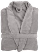 Jasnoszary pluszowy szlafrok Tiseco Home Studio Cozy, S/M