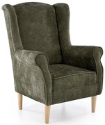 Zielony nowoczesny tapicerowany fotel uszak  A3-Z97