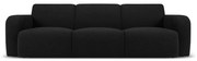 Czarna sofa z materiału bouclé 235 cm Molino – Micadoni Home