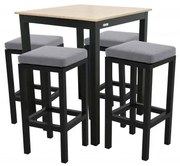 EXPERT WOOD antracyt - zestaw ogrodowy gastronomiczny 4+1