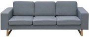 Jasnoszara 3-osobowa sofa T9-P55