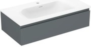 Mexen Orio szafka łazienkowa 90 cm z umywalką Vela, 1 szuflada, grafit mat/biała mat - 91A10-09023-1-BF66-W23M01
