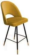 Hoker niski ISKAR VELVET GOLD musztardowy/curry ATOS