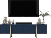 Szafka RTV GRANT 180cm granatowy mat MEBLE LINDNER