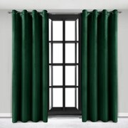 Zasłona welurowa na przelotkach 140x250 velvet gruba butelkowa zieleń