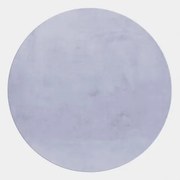 Dywan pluszowy Pouffy srebrny koło 120 cm x 120 cm