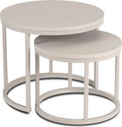 Zestaw Stolików Kawowych NELLY 43 cm/53 cm Kaszmir Japandi