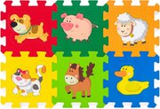 Plastica Piankowe puzzle ze zwierzętami, 6 szt.