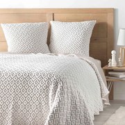 Biały/beżowy zestaw narzuty na łóżko i poszewki na poduszkę z mikrowłókna 220x240 cm Joana – douceur d'intérieur