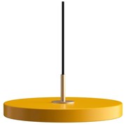 Żółta lampa wisząca LED z metalowym kloszem ø 31 cm Asteria Mini – UMAGE