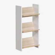 Biblioteka 45x90 Cm Z Drewna Broby Biała - Sklum