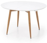 Stół rozkładany EDWARD 120(200)x100 biały/dąb miodowy HALMAR