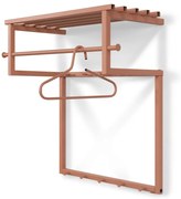 Łososiowy metalowy wieszak ścienny z półką 76 cm Rizzoli – Spinder Design