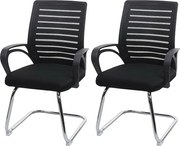 Krzesło konferencyjne MCW-K51 (zestaw 2 sztuk),  czarny
